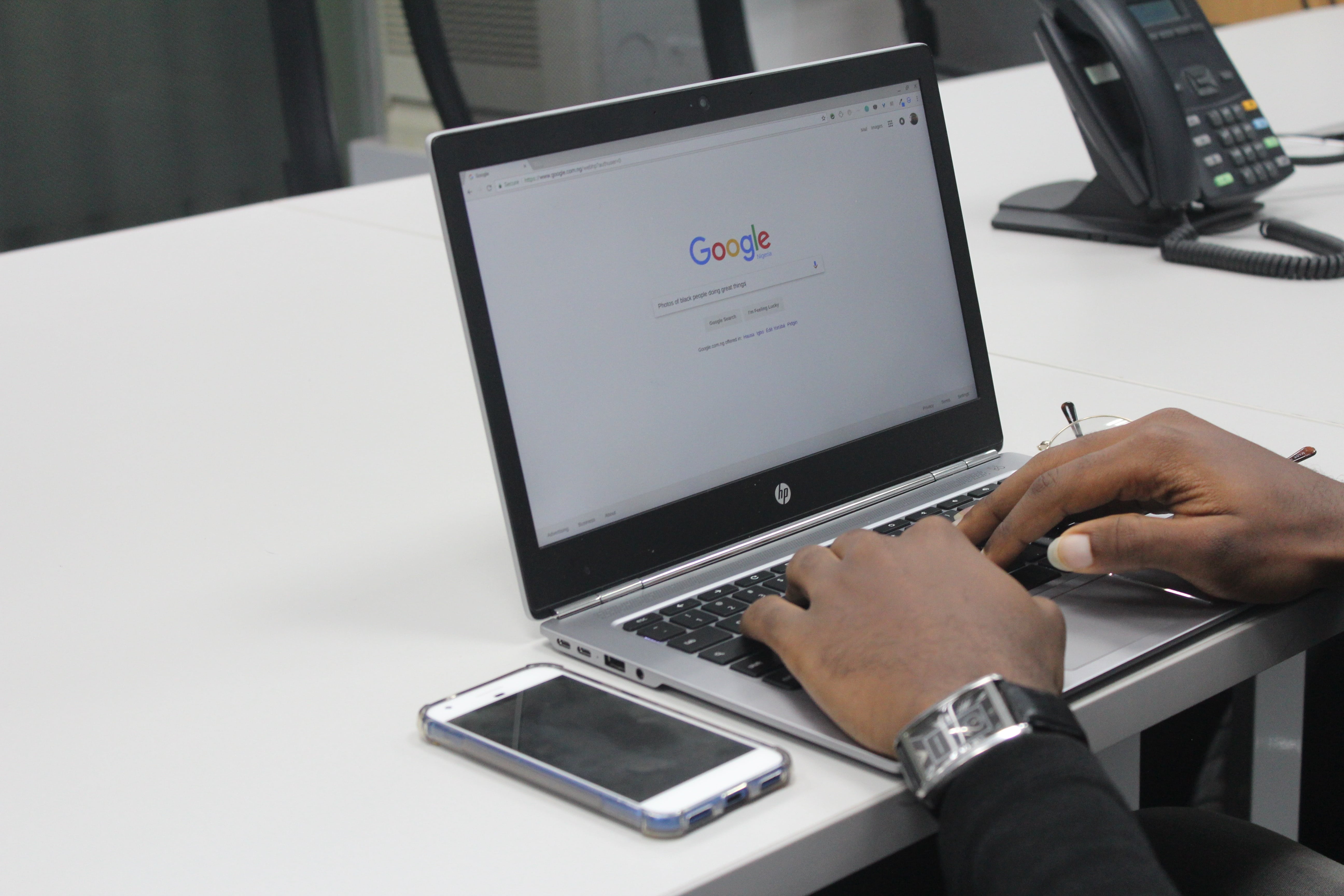 Google on a computer